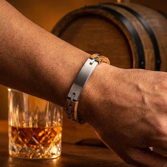 Drevený náramok Waidzeit Premium Whisky – prémiový darček pre muža
