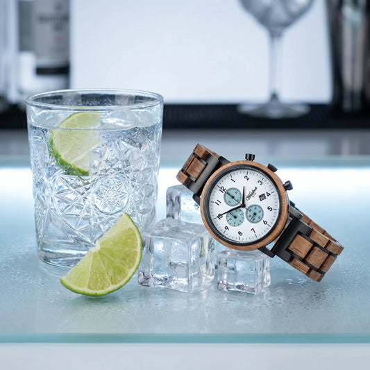 Gin Ice férfi fa karóra