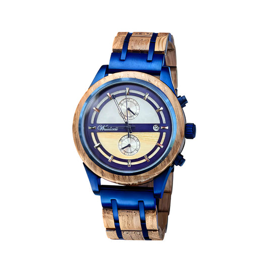 Férfi fa karóra – Bieruhr Blau