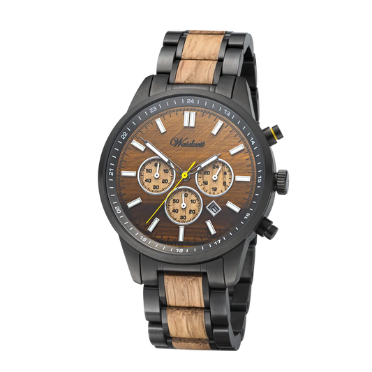 Férfi fa karóra Courage Chronograph