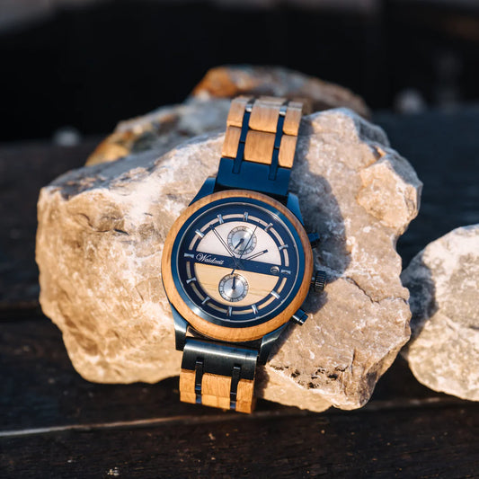 Férfi fa karóra – Bieruhr Blau