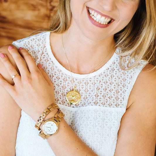 Élet fája Gold Barrique tölgyfa nyaklánc