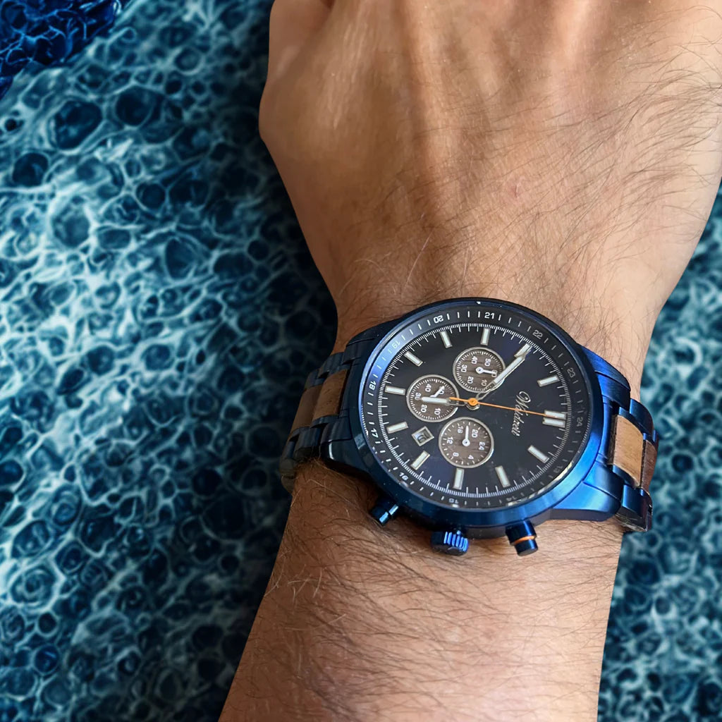 Férfi fa karóra Confidence Chronograph