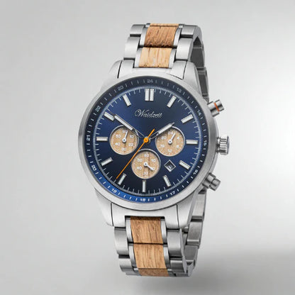 Férfi fa karóra Strengh Chronograph