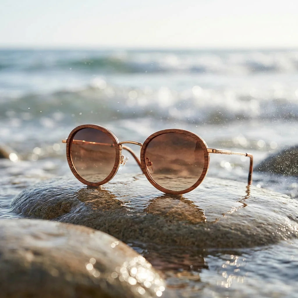 Ocean – lifestylová fotografia na skalnatom brehu oceánu s vlnami v pozadí