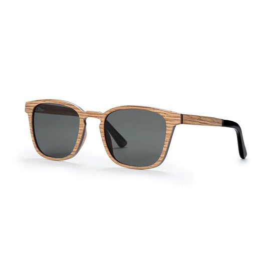 Drevené slnečné okuliare Waidzeit Waldblick – unikátne okuliare z barikového dreva s elegantnou kresbou a prírodným vzhľadom