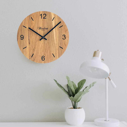 Fából készült falióra Tempus Oak