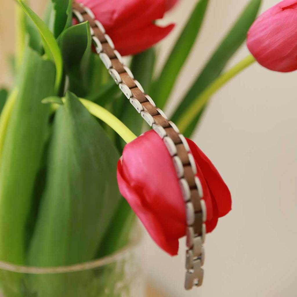 Drevený náramok Element Hnedý